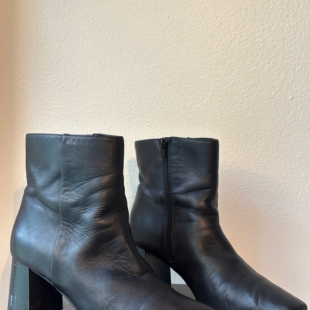 INC International Concepts Sleek Black Ankle Boots